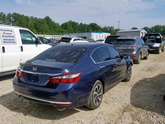 1HGCR2F88HA166043 - 2017 HONDA ACCORD EXL BLUE photo 4