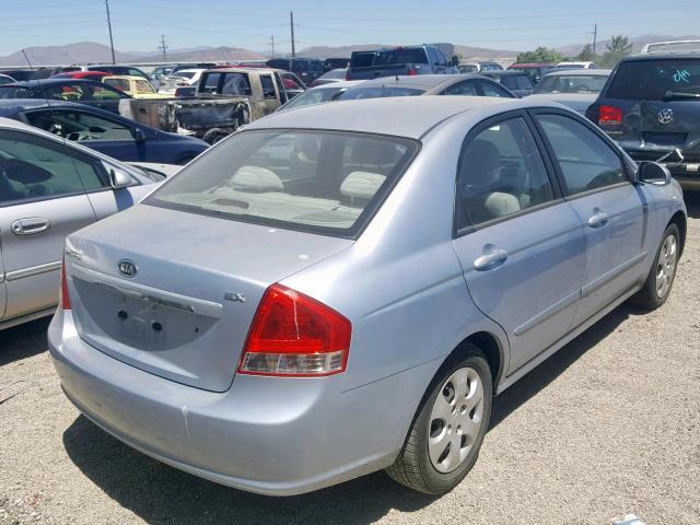 KNAFE122085493738 - 2008 KIA SPECTRA EX BLUE photo 4