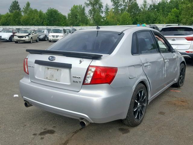 JF1GE74618G517145 - 2008 SUBARU IMPREZA WR SILVER photo 4