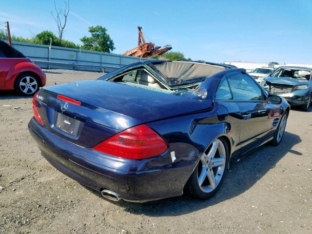 WDBSK75F64F069723 - 2004 MERCEDES-BENZ SL 500 BLUE photo 4