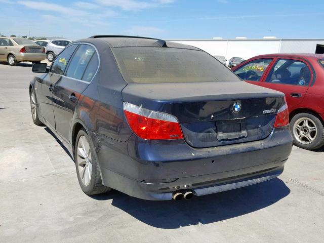 WBANB535X6CP02559 - 2006 BMW 550 I BLUE photo 3