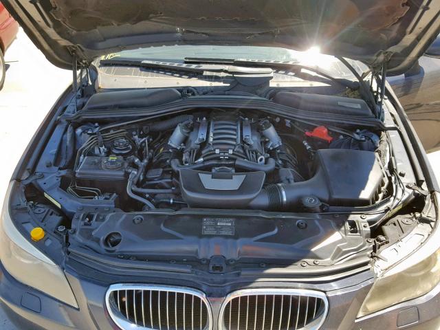 WBANB535X6CP02559 - 2006 BMW 550 I BLUE photo 7