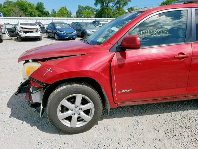 JTMBD31V375068069 - 2007 TOYOTA RAV4 LIMIT RED photo 9