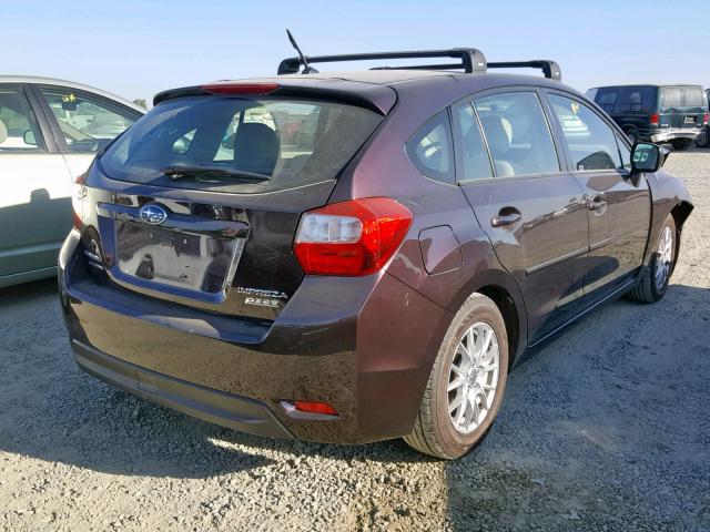 JF1GPAA68CH213745 - 2012 SUBARU IMPREZA BROWN photo 4