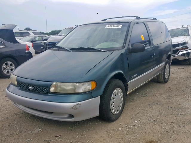 4N2DN1114VD843356 - 1997 NISSAN QUEST XE GREEN photo 2