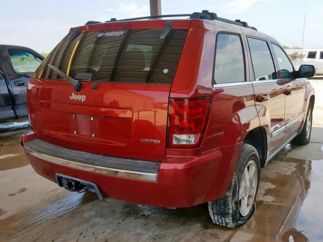 1J4HS58N25C676329 - 2005 JEEP GRAND CHER RED photo 4