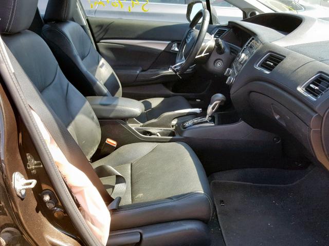 2HGFB2F94DH509596 - 2013 HONDA CIVIC EXL გრაფიტი ფოტო 5