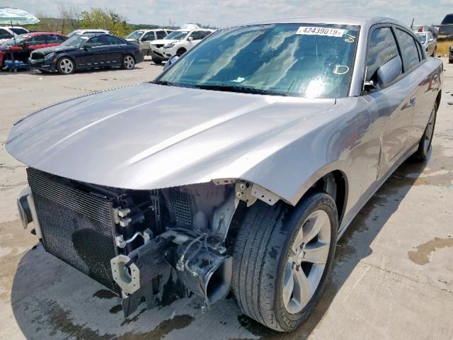 2C3CDXHG2FH870272 - 2015 DODGE CHARGER SX SILVER photo 2