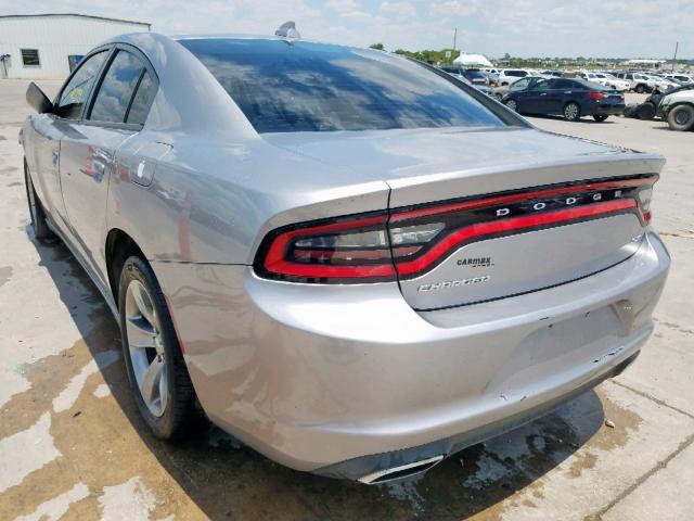 2C3CDXHG2FH870272 - 2015 DODGE CHARGER SX SILVER photo 3