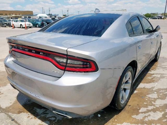 2C3CDXHG2FH870272 - 2015 DODGE CHARGER SX SILVER photo 4