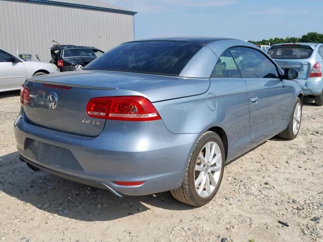 WVWBW8AH4FV004218 - 2015 VOLKSWAGEN EOS KOMFOR BLUE photo 4