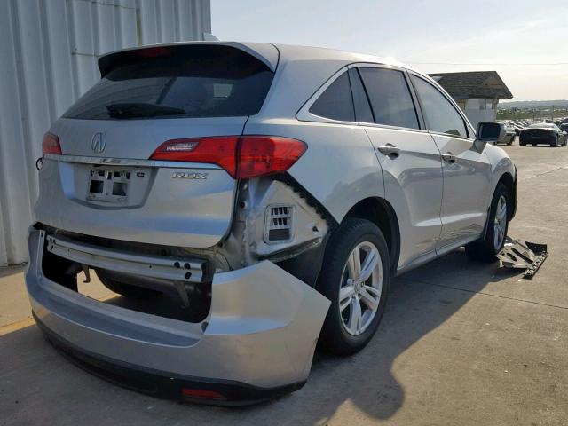 5J8TB3H54FL003968 - 2015 ACURA RDX TECHNO SILVER photo 4