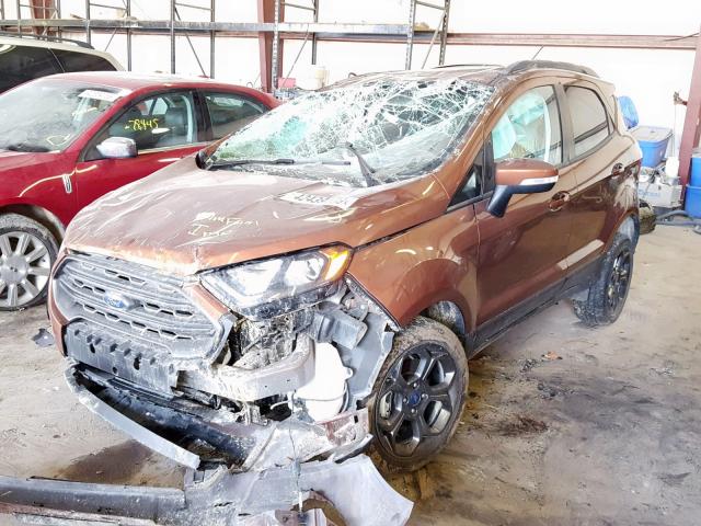 MAJ6P1CL4JC162558 - 2018 FORD ECOSPORT S BROWN photo 2