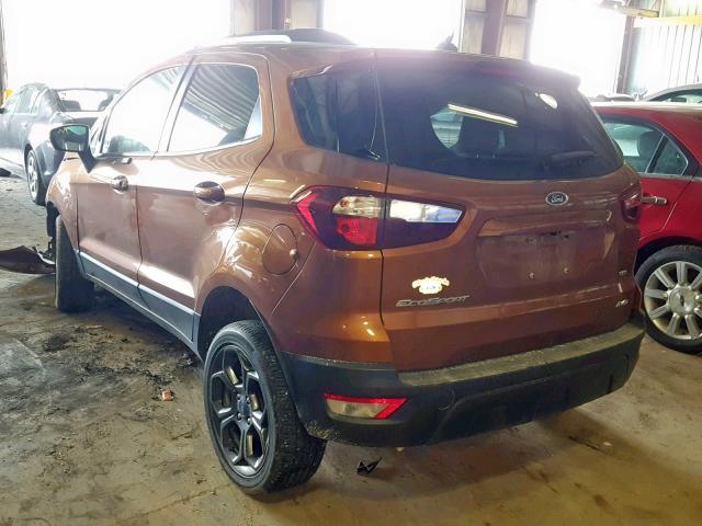 MAJ6P1CL4JC162558 - 2018 FORD ECOSPORT S BROWN photo 3