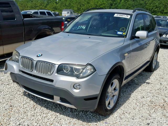 WBXPC93428WJ14747 - 2008 BMW X3 3.0SI SILVER photo 2