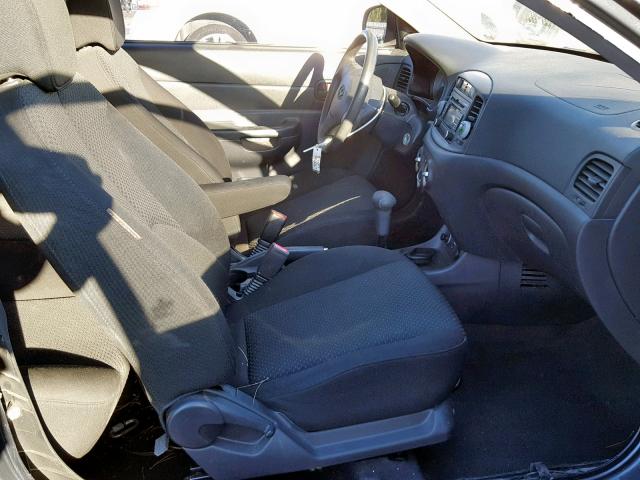 KMHCM3AC4BU200561 - 2011 HYUNDAI ACCENT GL GRAY photo 5