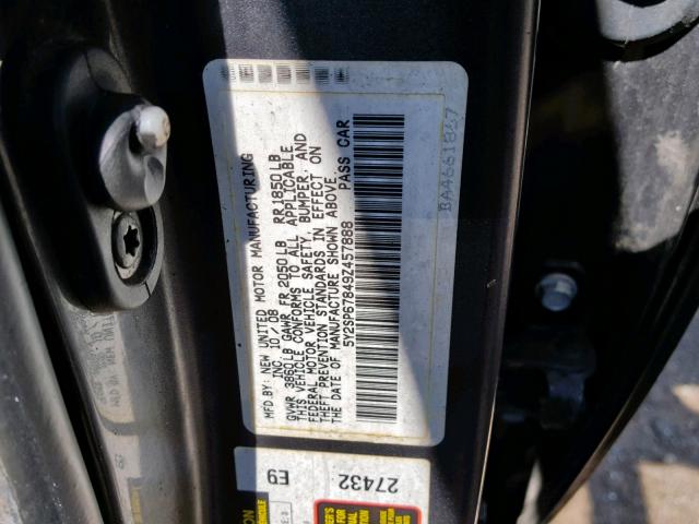 5Y2SP67849Z457888 - 2009 PONTIAC VIBE GRAY photo 10