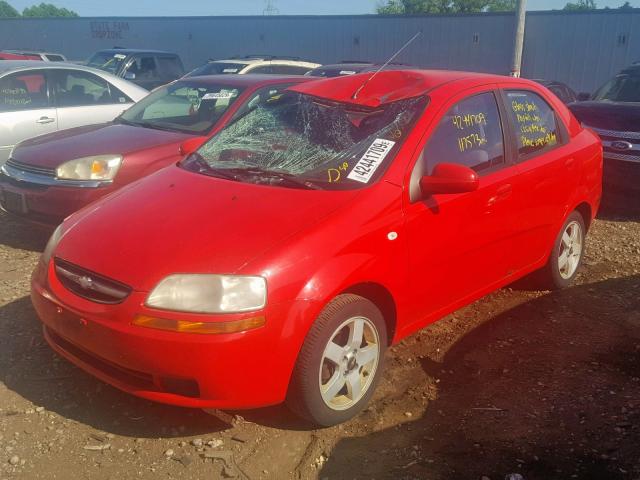 KL1TG56636B631069 - 2006 CHEVROLET AVEO LT RED photo 2