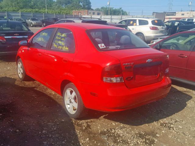 KL1TG56636B631069 - 2006 CHEVROLET AVEO LT RED photo 3