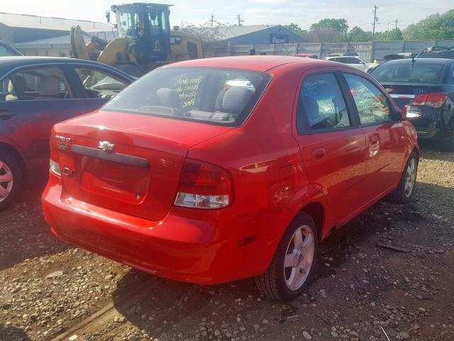 KL1TG56636B631069 - 2006 CHEVROLET AVEO LT RED photo 4