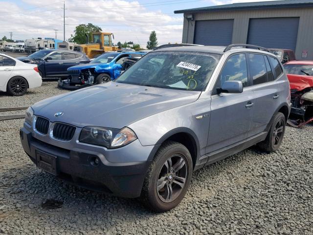 WBXPA93425WD15276 - 2005 BMW X3 3.0I GRAY photo 2