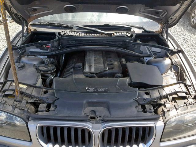 WBXPA93425WD15276 - 2005 BMW X3 3.0I GRAY photo 7