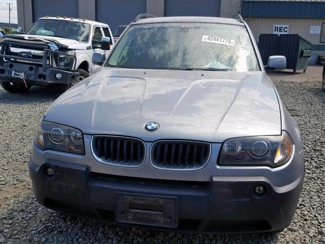 WBXPA93425WD15276 - 2005 BMW X3 3.0I GRAY photo 9