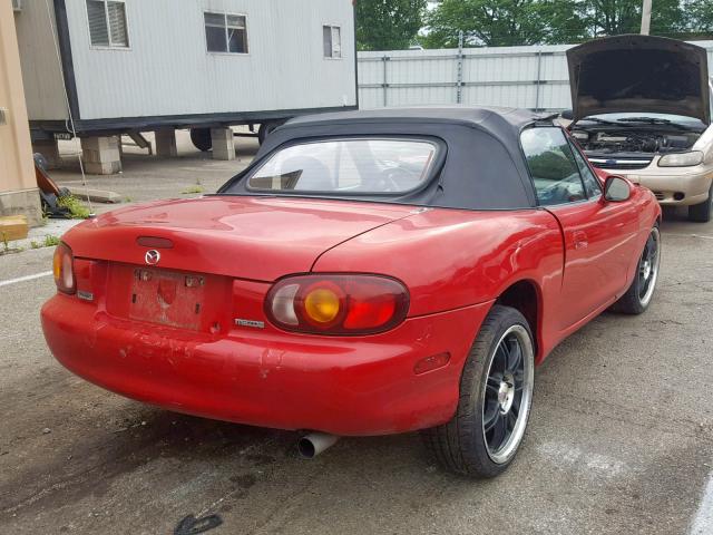 JM1NB3530X0129483 - 1999 MAZDA MX-5 MIATA RED photo 4