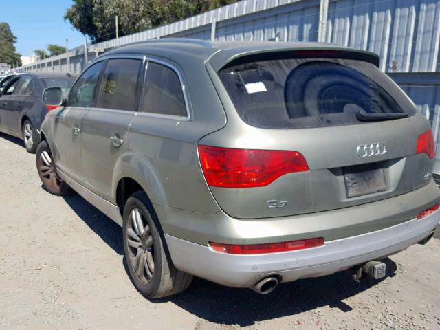 WA1AV94L37D016740 - 2007 AUDI Q7 4.2 QUA GREEN photo 3