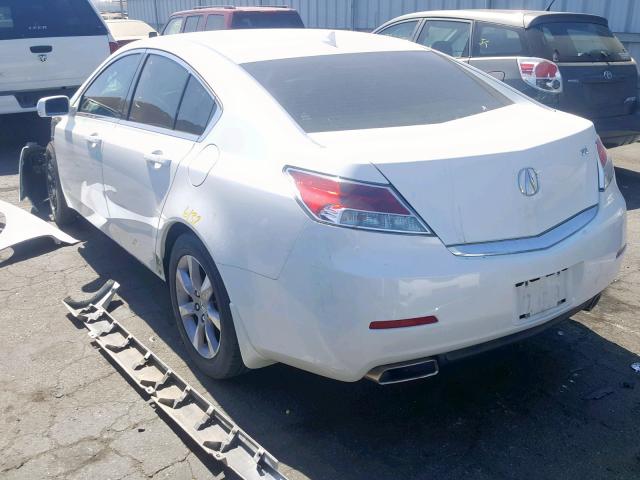 19UUA8F22DA006941 - 2013 ACURA TL WHITE photo 3