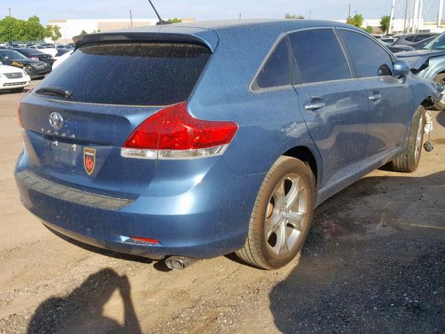 4T3ZK3BB6AU021708 - 2010 TOYOTA VENZA BLUE photo 4