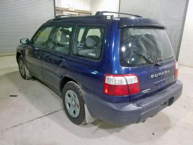 JF1SF63532H744073 - 2002 SUBARU FORESTER L BLUE photo 3