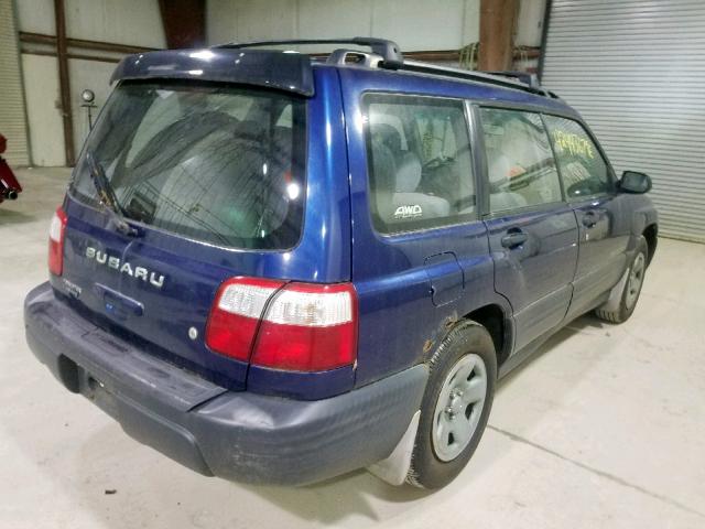 JF1SF63532H744073 - 2002 SUBARU FORESTER L BLUE photo 4