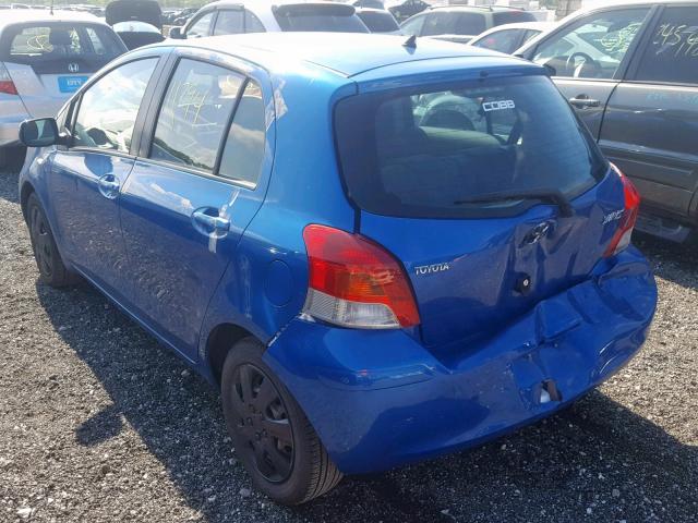 JTDKT4K31A5284970 - 2010 TOYOTA YARIS BLUE photo 3