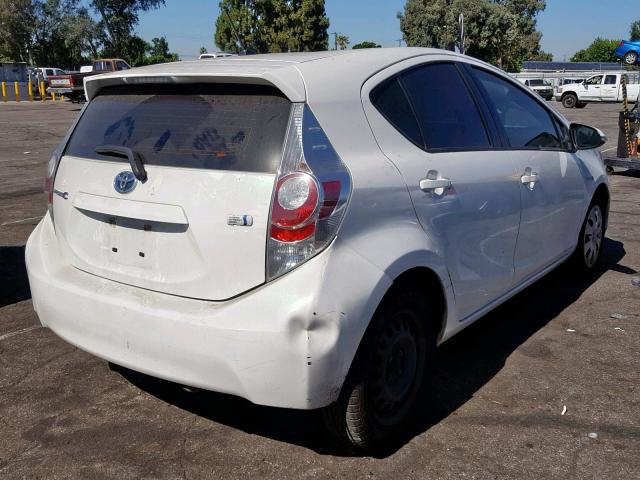 JTDKDTB33E1061172 - 2014 TOYOTA PRIUS C WHITE photo 4