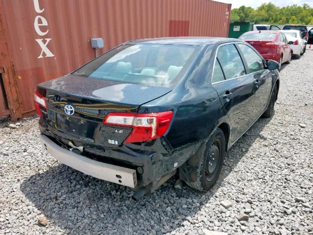 4T1BD1FK4EU122142 - 2014 TOYOTA CAMRY HYBR BLUE photo 4