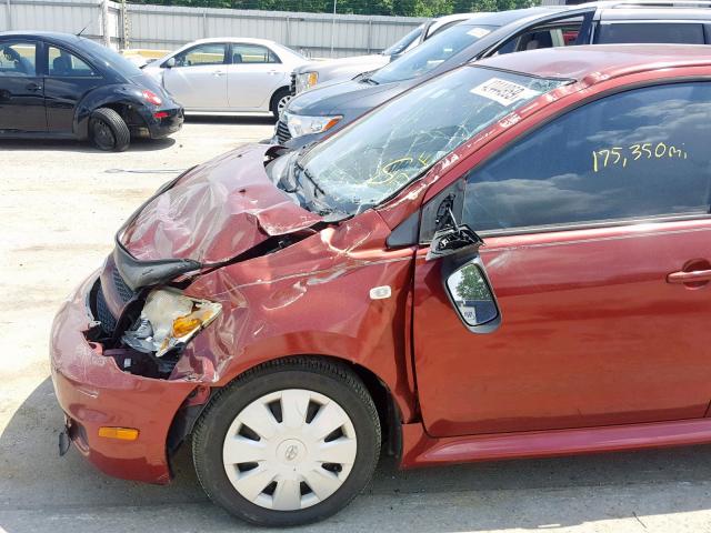 JTKKT624360162211 - 2006 TOYOTA SCION XA MAROON photo 9