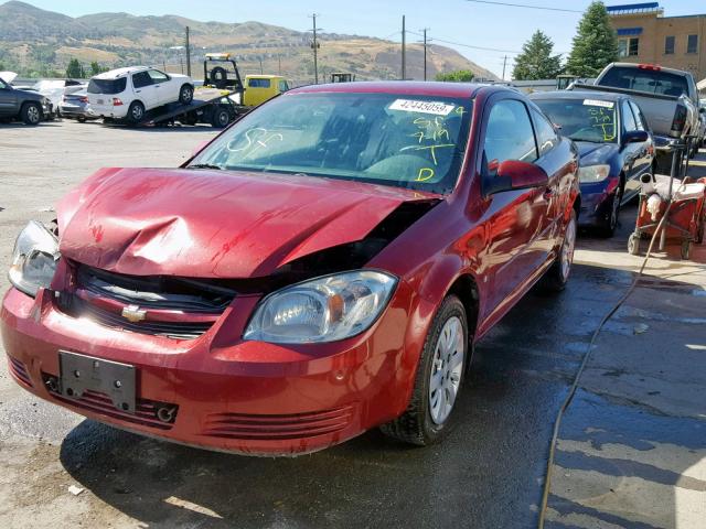 1G1AL18H397209452 - 2009 CHEVROLET COBALT LT BURGUNDY photo 2