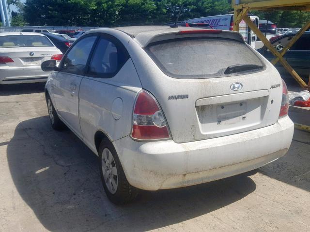 KMHCM3AC5AU169092 - 2010 HYUNDAI ACCENT BLU WHITE photo 3