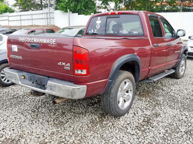 1D7HU18Z23S207021 - 2003 DODGE RAM 1500 S MAROON photo 4