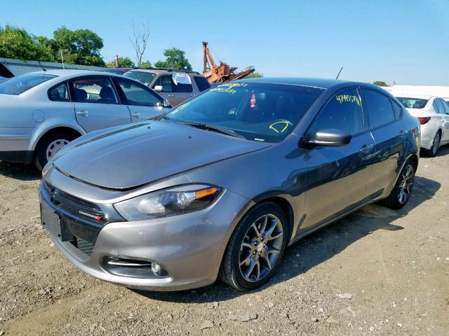 1C3CDFBA1DD295154 - 2013 DODGE DART SXT GRAY photo 2