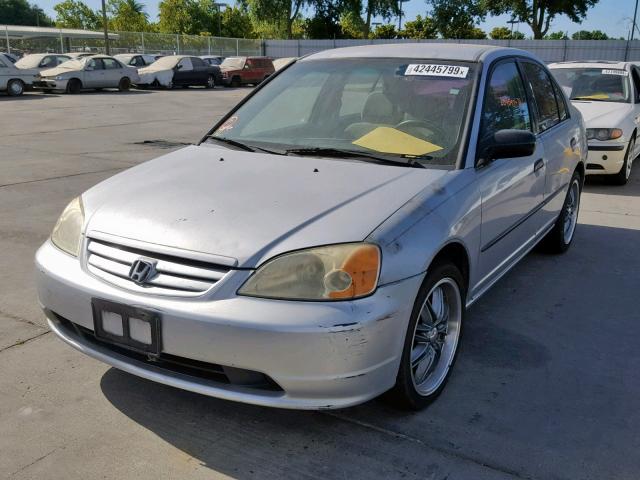 2HGES16251H559914 - 2001 HONDA CIVIC DX SILVER photo 2