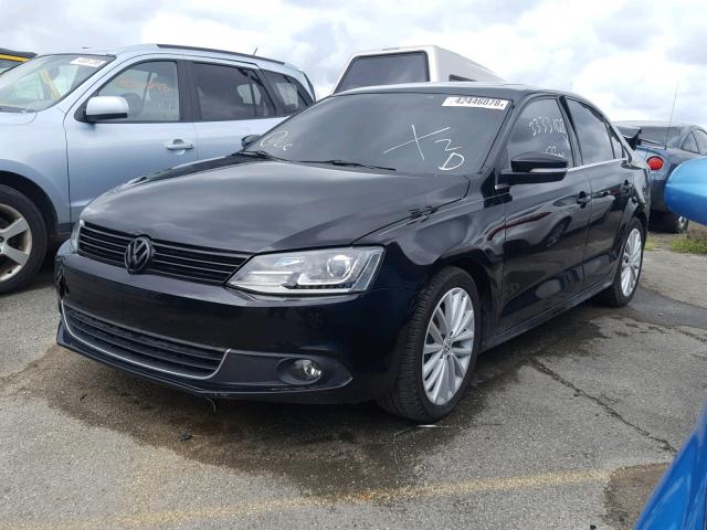 3VWLL7AJ2EM445605 - 2014 VOLKSWAGEN JETTA TDI BLACK photo 2