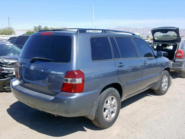 JTEDP21A860101355 - 2006 TOYOTA HIGHLANDER BLUE photo 4