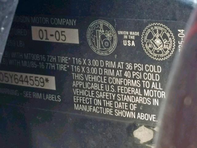 1HD1FCW105Y644559 - 2005 HARLEY-DAVIDSON FLHTCUI BURGUNDY photo 10