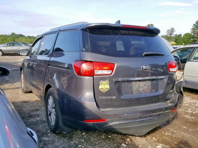 KNDMB5C11G6171702 - 2016 KIA SEDONA LX GRAY photo 3