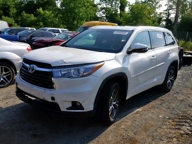 5TDJKRFH8GS505310 - 2016 TOYOTA HIGHLANDER WHITE photo 2