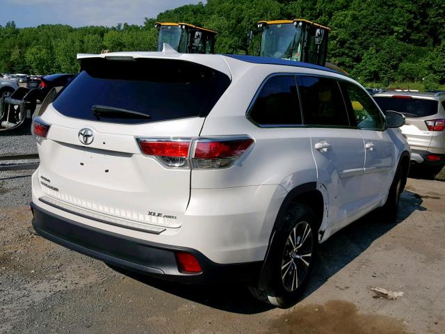 5TDJKRFH8GS505310 - 2016 TOYOTA HIGHLANDER WHITE photo 4