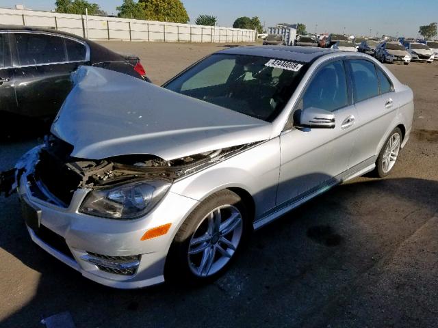 WDDGF4HB8EG199099 - 2014 MERCEDES-BENZ C 250 SILVER photo 2