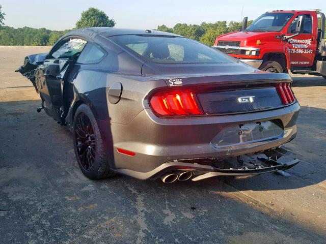 1FA6P8CF7J5137192 - 2018 FORD MUSTANG GT GRAY photo 3